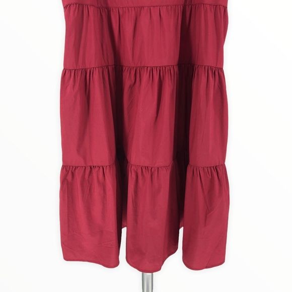Gap Tiered Cami Strap Midi Dress in Red Clay size 16 NWT - Picture 4 of 10